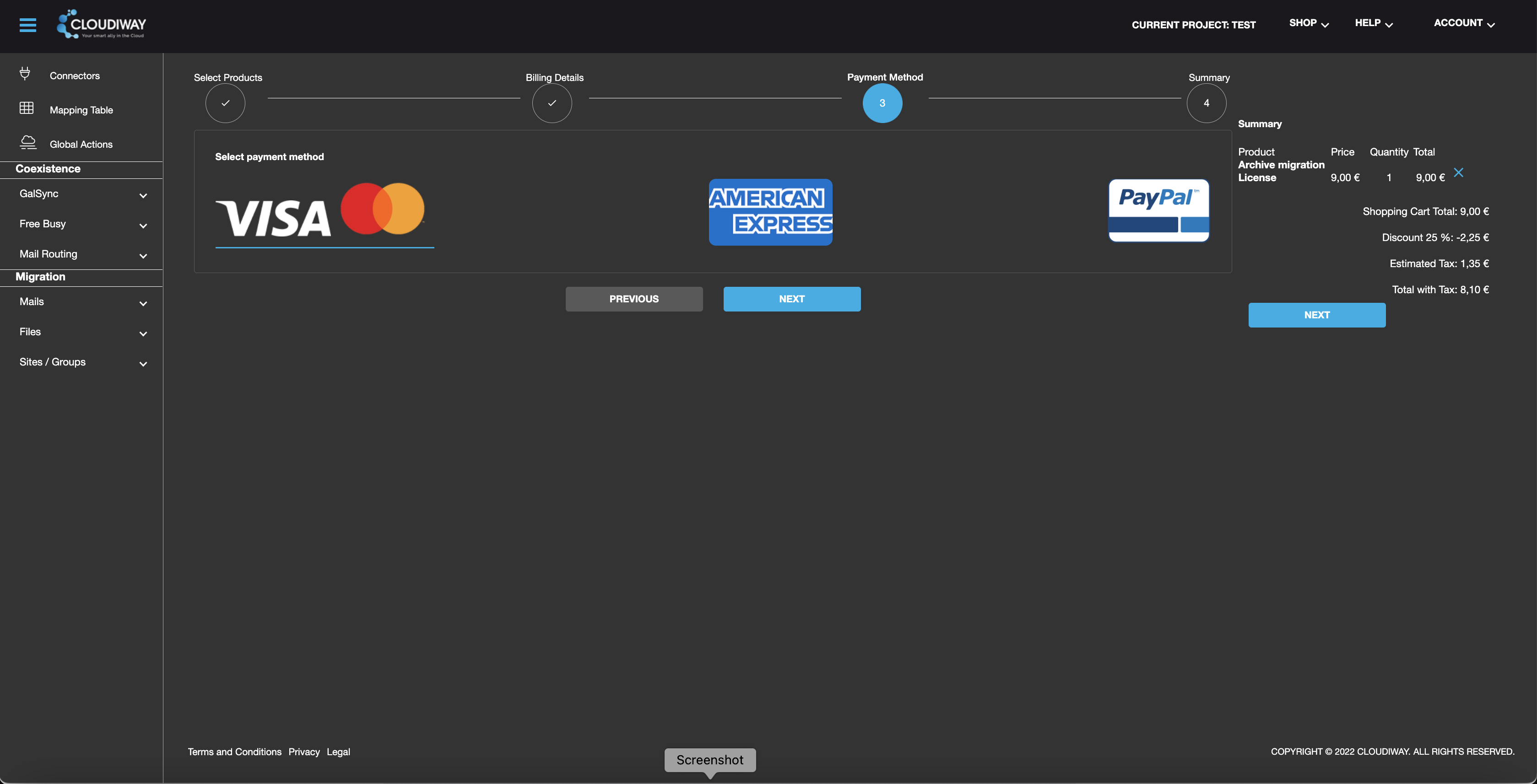 Select Payment Method And Press Next Again