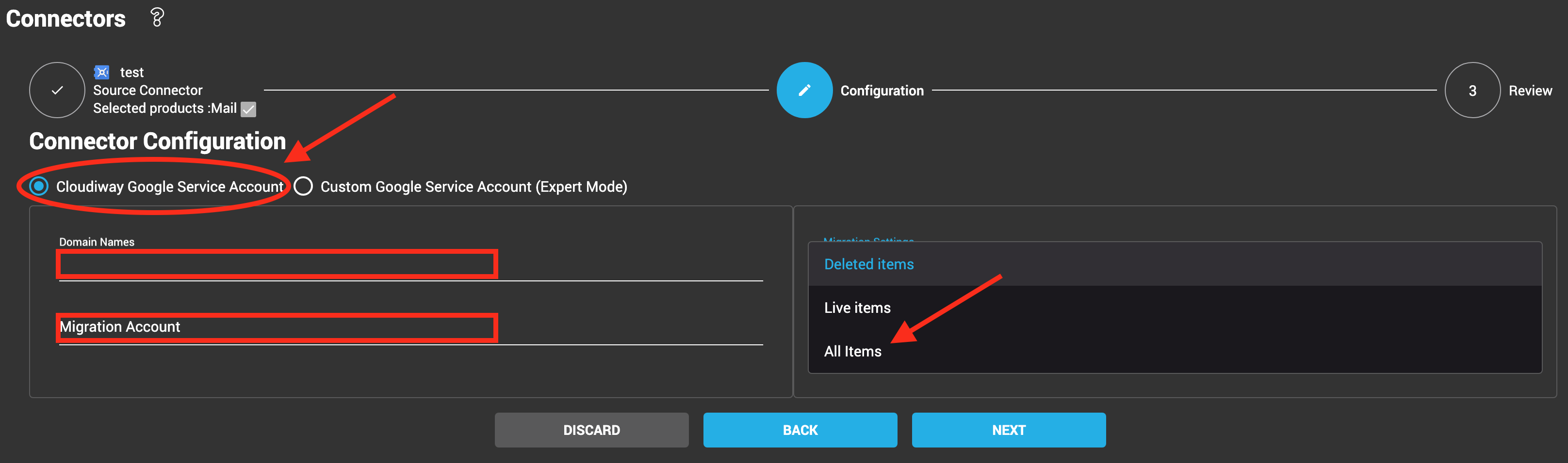 Cloudiway New Vault Connector