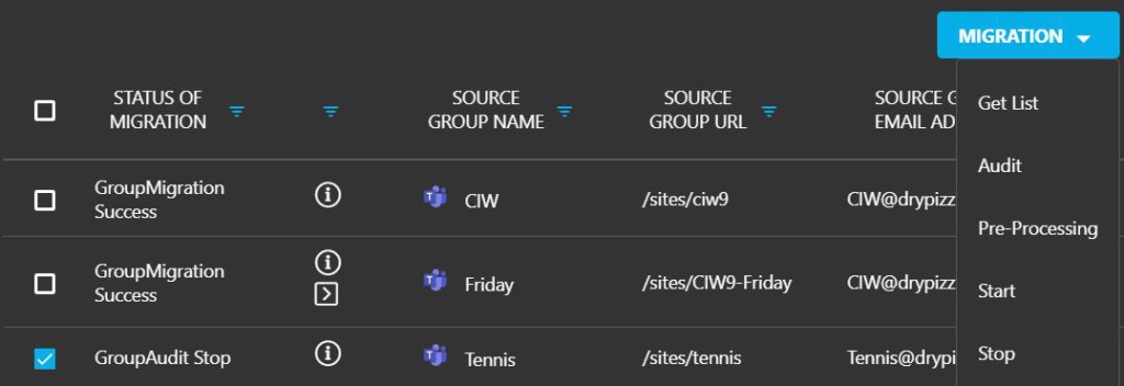 Cloudiway Teams Pre Processing