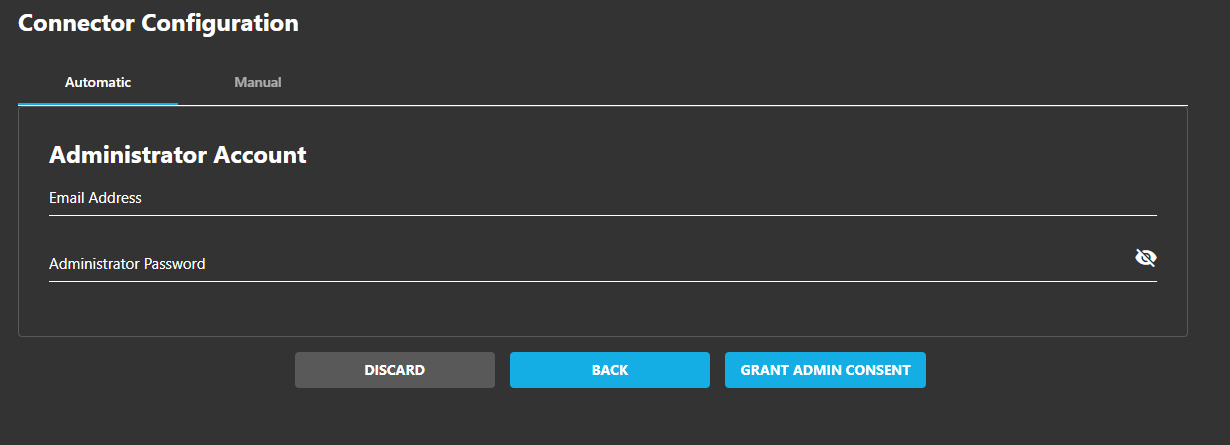 Automatic connector configuration interface