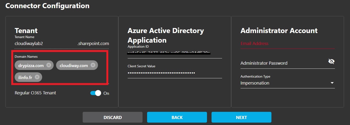 Connector Configuration Custom Domain Name