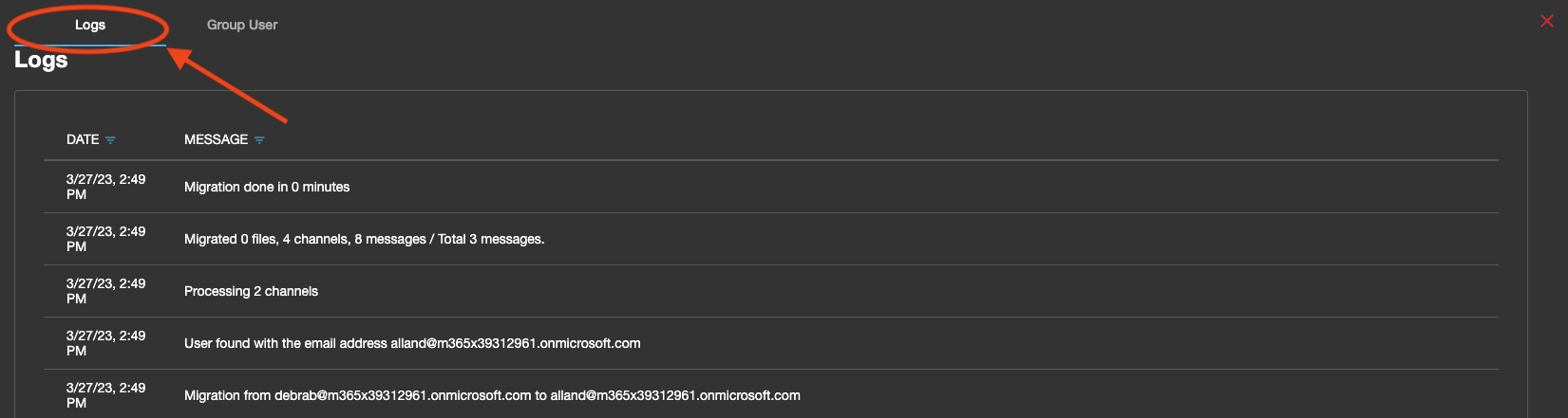 Direct Messages Logs