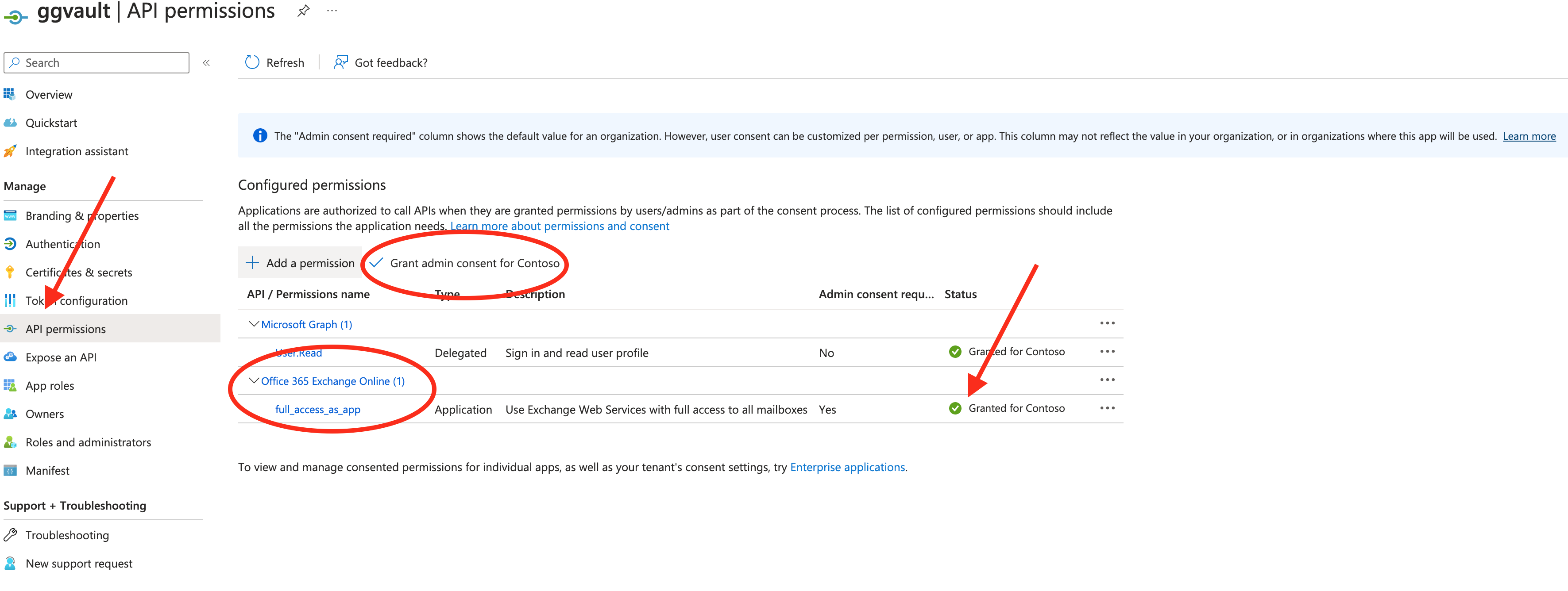 Ggvault Application Permission
