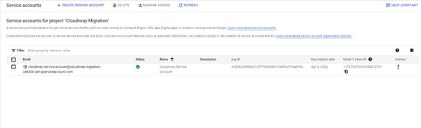 Google Service Account 10 Completed