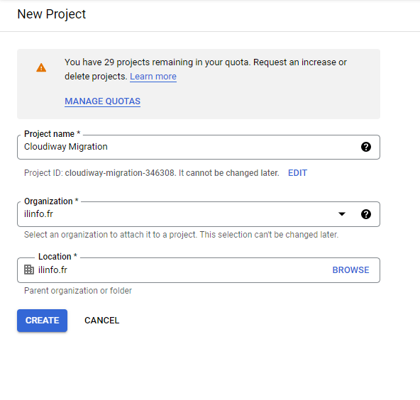 Google Service Account 2 New Project