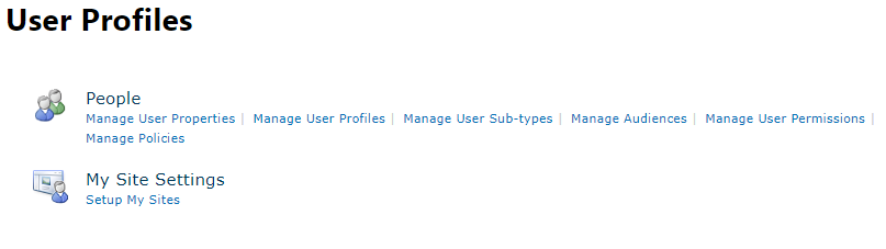 Sharepoint User Profiles Manage