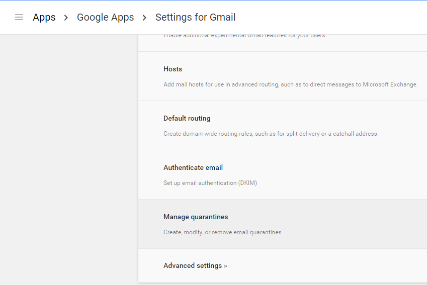 Google Gmail Advanced Settings