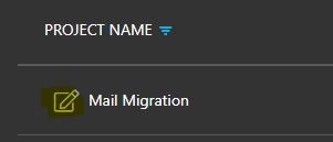 Project Name Mail Migration