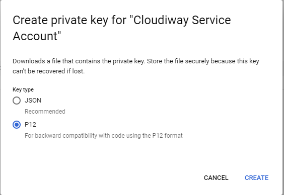 Create private key